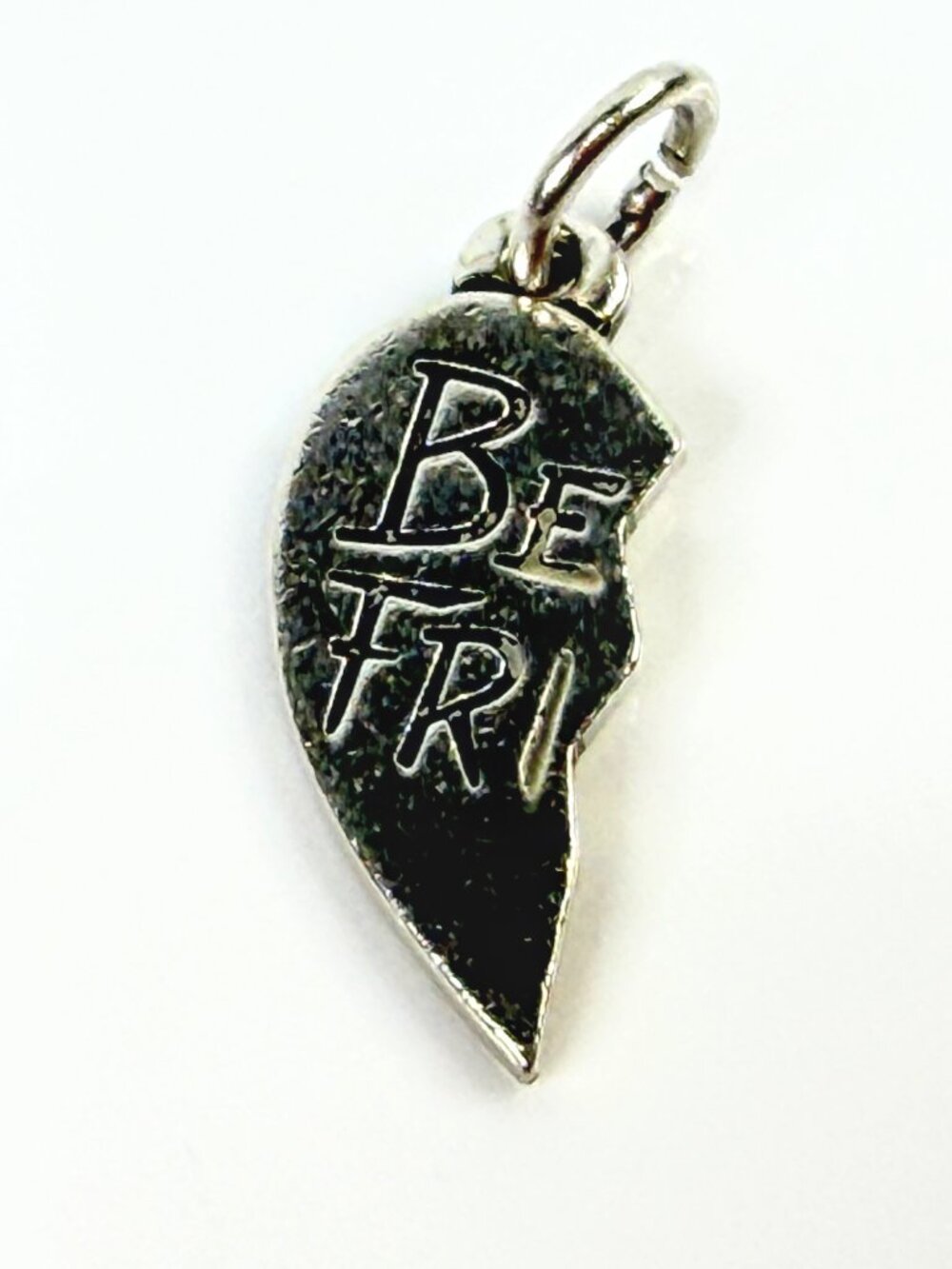 James Avery Retired Sterling Silver Best Friend Half Heart Charm JR2142